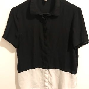 Color Block T-shirt Blouse